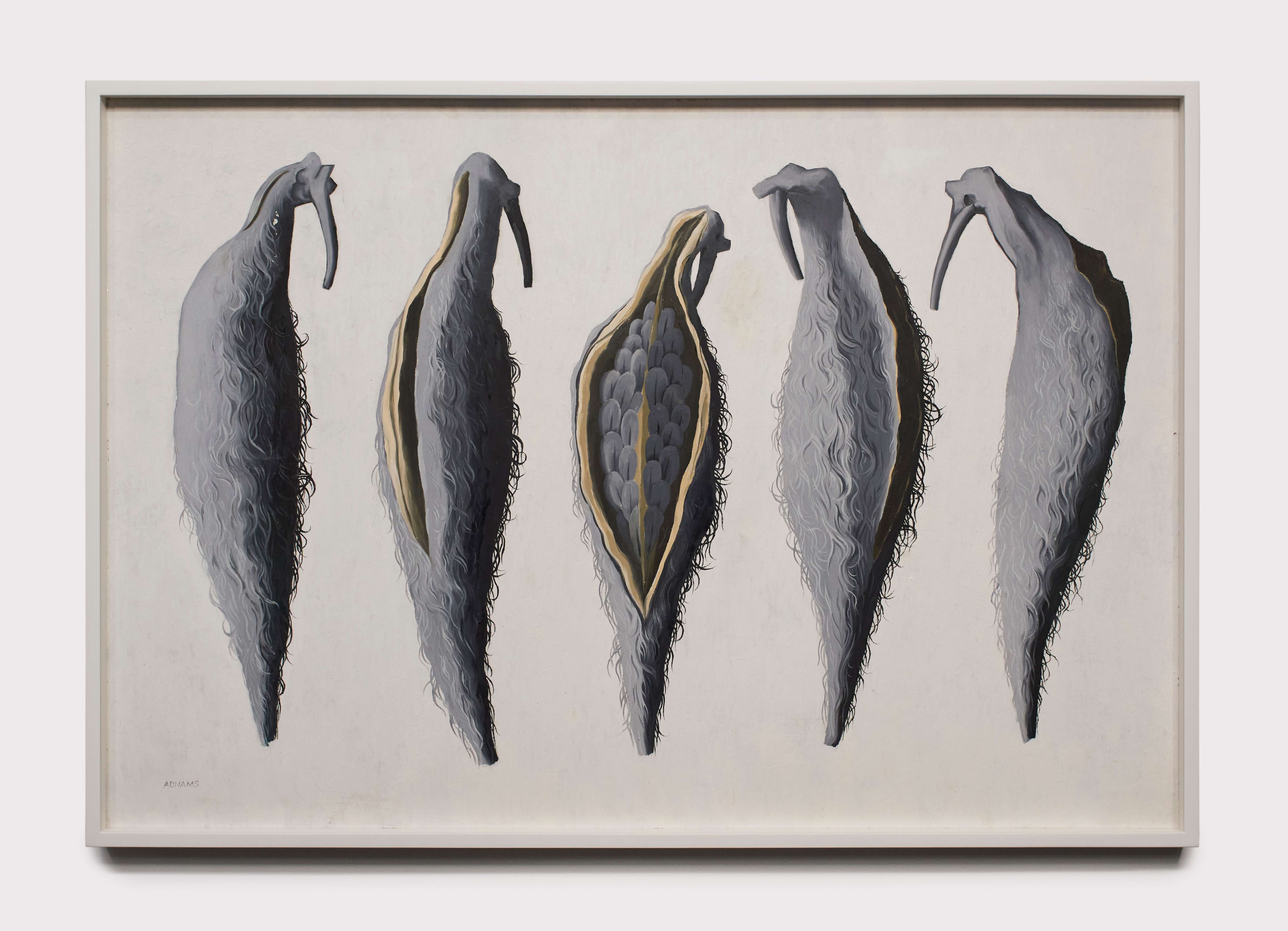 Five organic forms in natural tones