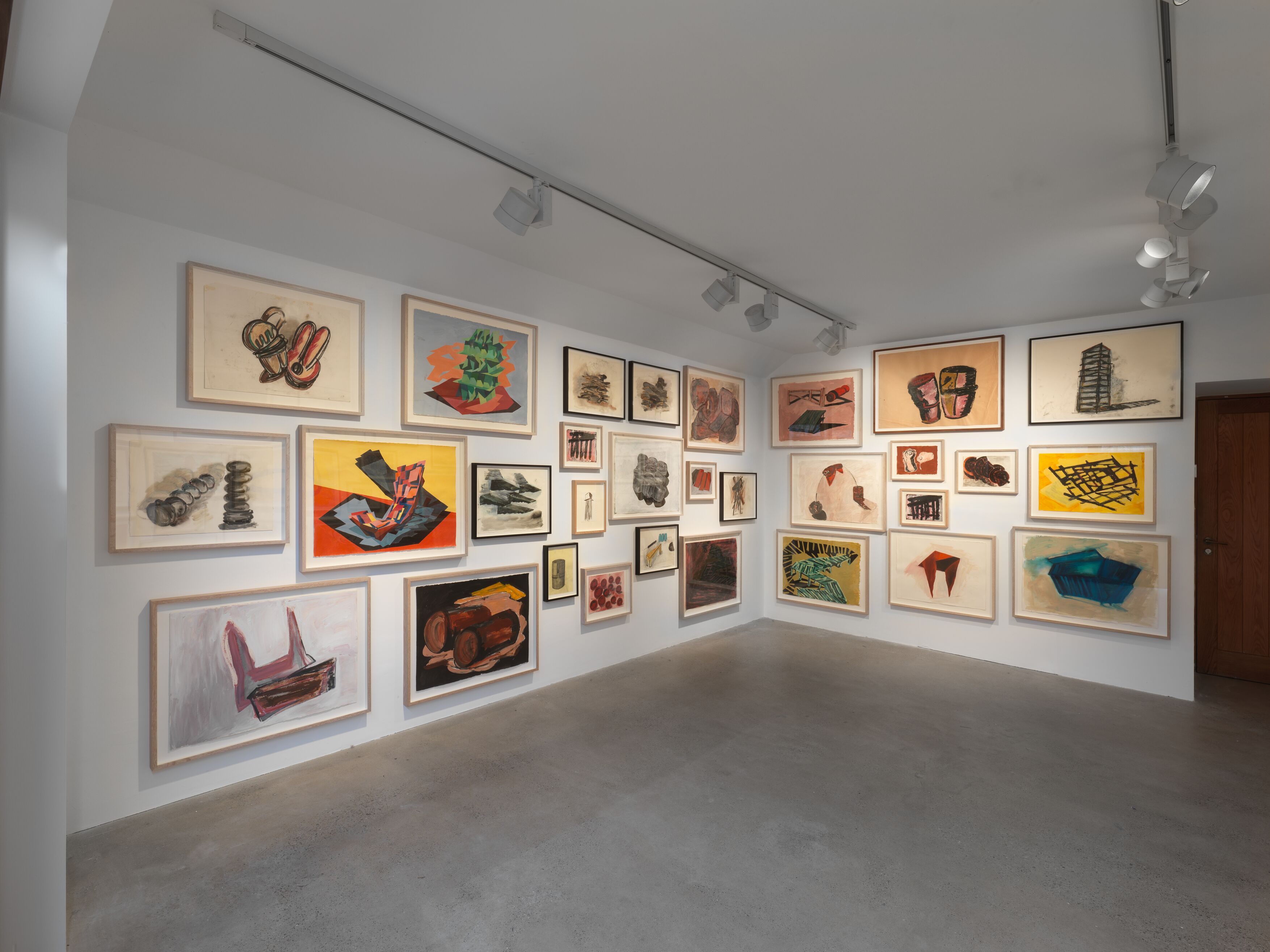Artworks installed in a collection interior