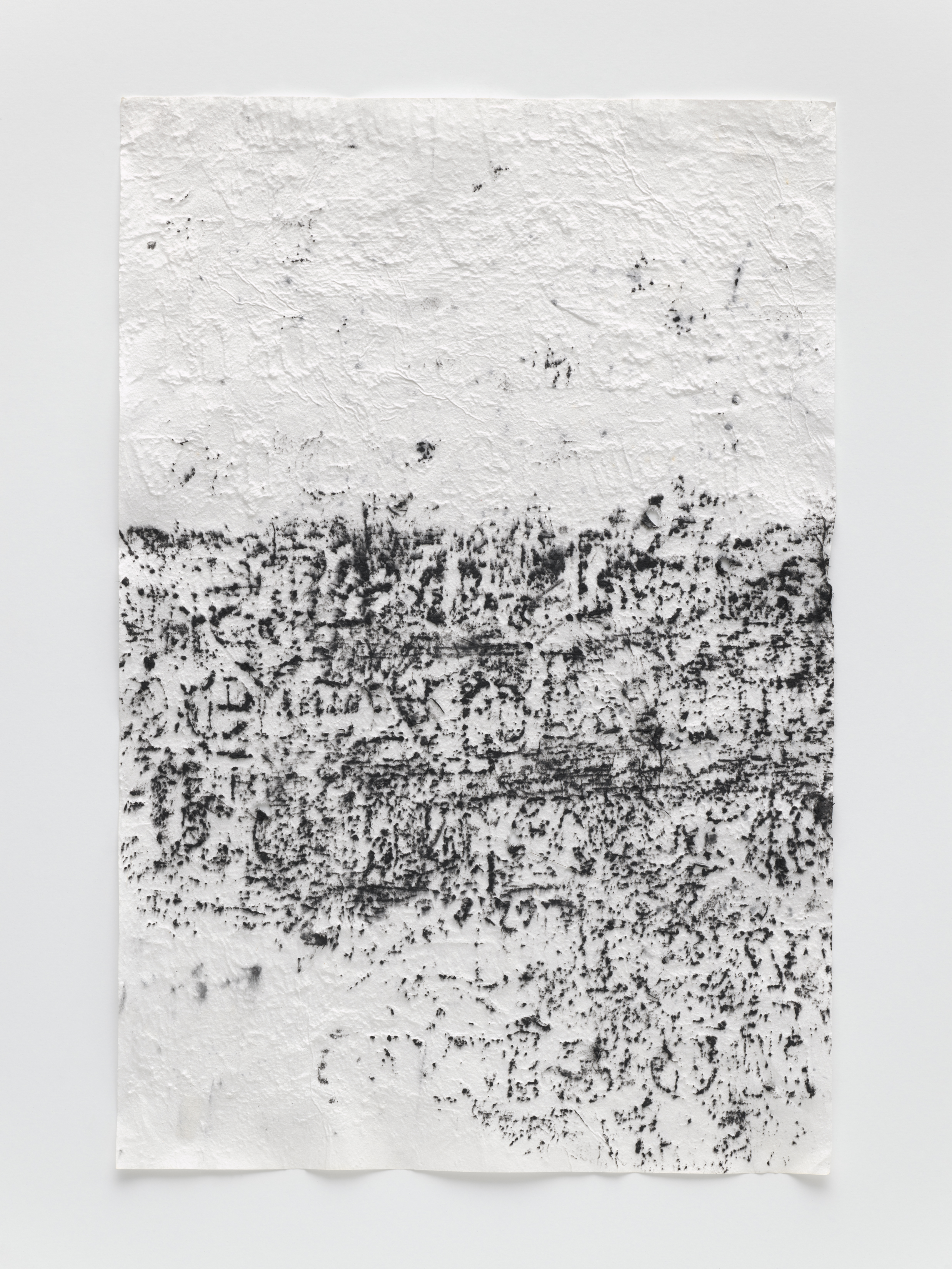 Glenn Ligon, Untitled #7, a carbon and graphite work on white Kozo paper
